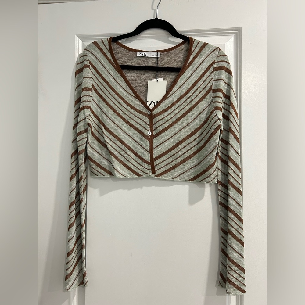 Zara Striped Multi Colored Knit Top